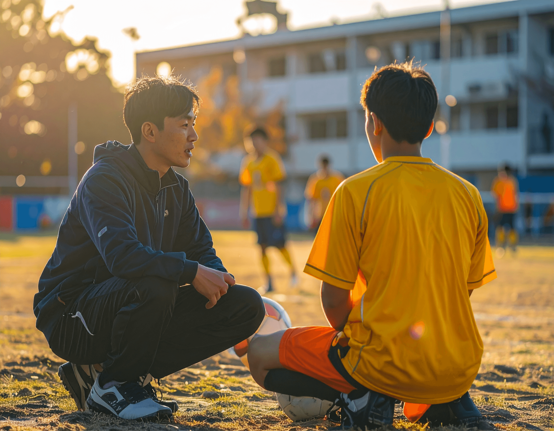選手の指導風景